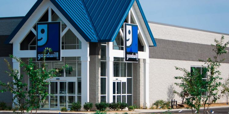 Exterior of a Goodwill retail store (placeholder image).
